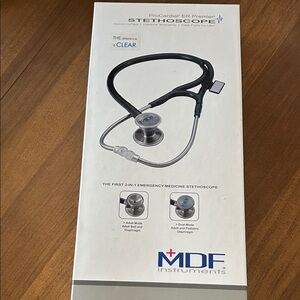 MDF Instruments Stethoscope with Black and Silver Design
